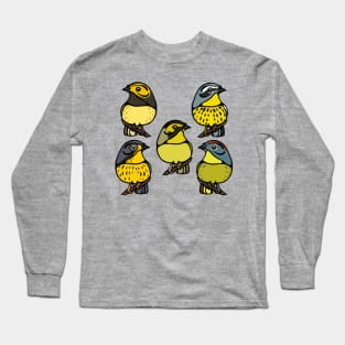 Dark Yellow Capped Warbler Graphic Long Sleeve T-Shirt